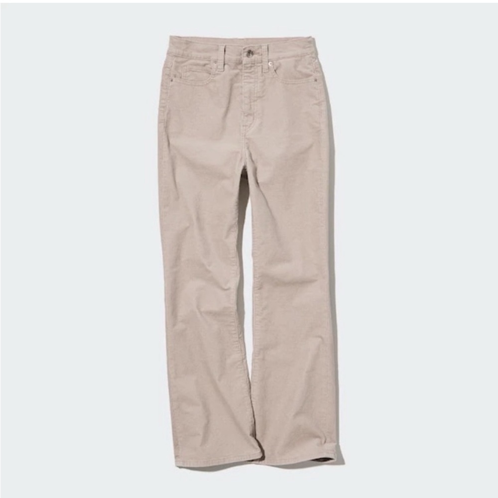 Uniqlo Women's Natural Corduroy Flared Pants size 0 nwt